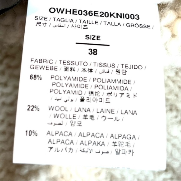 Off-White White Intarsia Big Logo Wool Blend Pullover - Picture 9 of 11